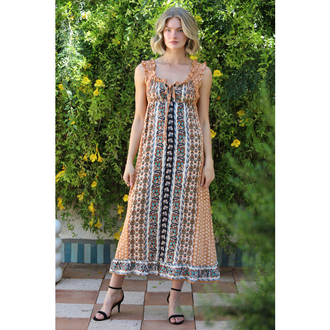 Angie Angie Sweetheart Ruffle Strap Dress (C4B75)