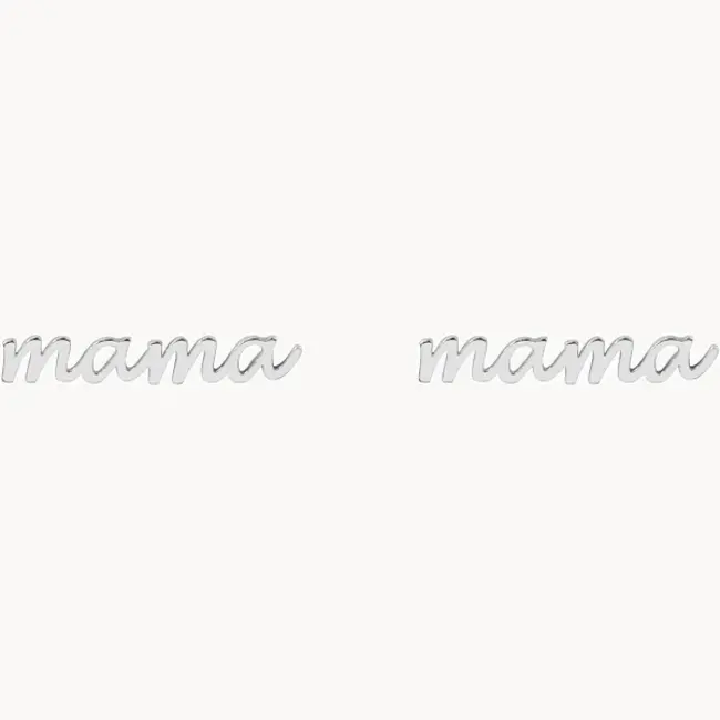 Fame Secret Box Mama Script Stud Earrings (SB19007)