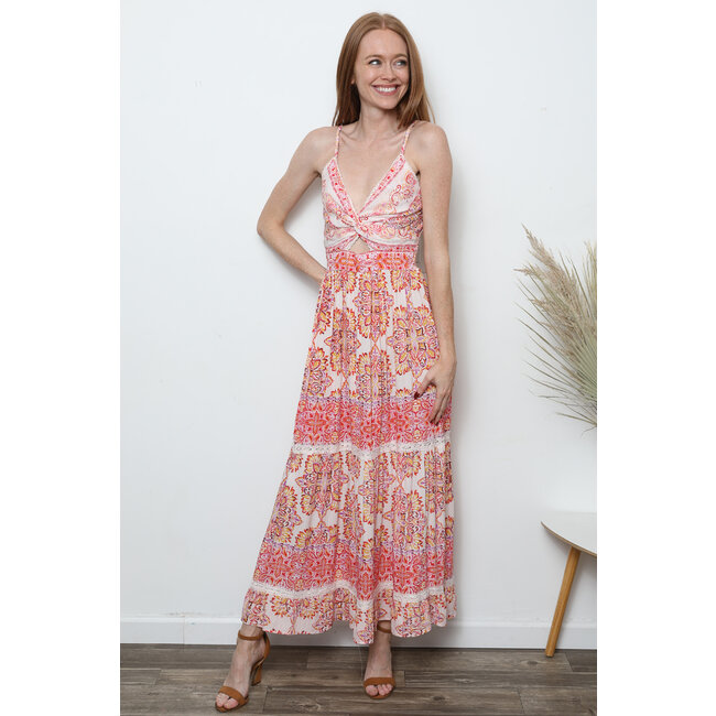 Angie Deep V-Neck Maxi (F4F48)