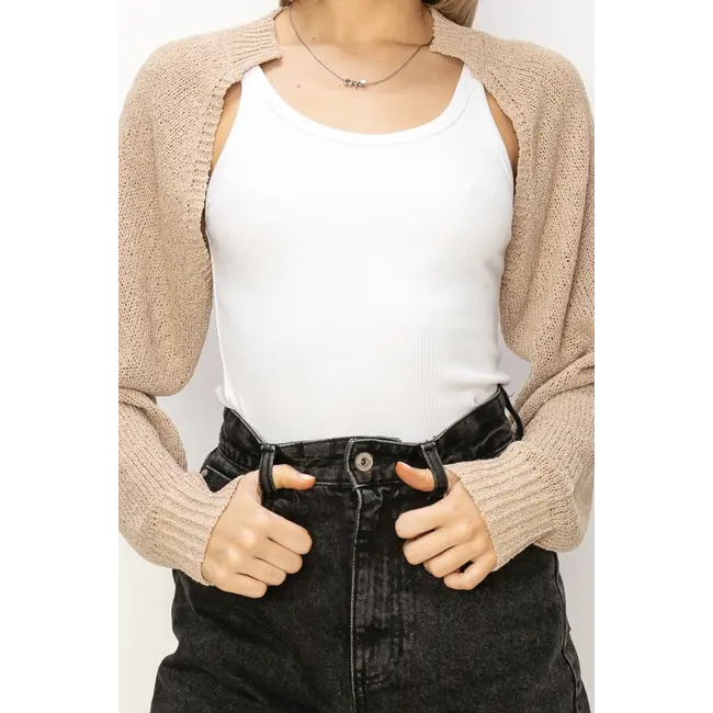 Double Zero Double Zero Essential Long Sleeve Knit Bolero (DZ24C131)