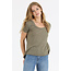 Angie Scoop Neck Shirt  Raw Hem (X2AG4)
