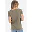 Angie Scoop Neck Shirt  Raw Hem (X2AG4)