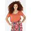 Angie Scoop Neck Shirt  Raw Hem (X2AG4)