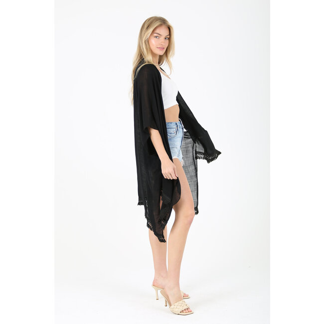 Angie Angie Lace Trim Kimono (X2Y57)