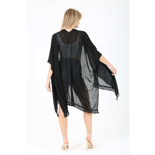 Angie Angie Lace Trim Kimono (X2Y57)