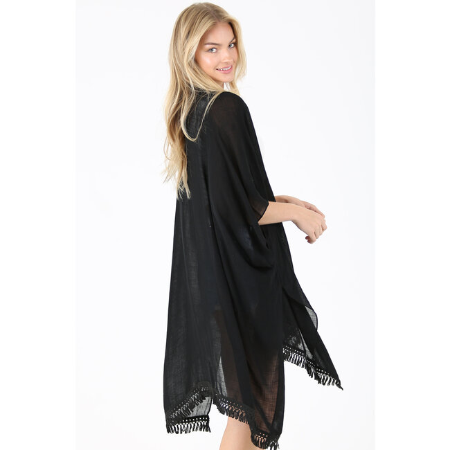 Angie Angie Lace Trim Kimono (X2Y57)