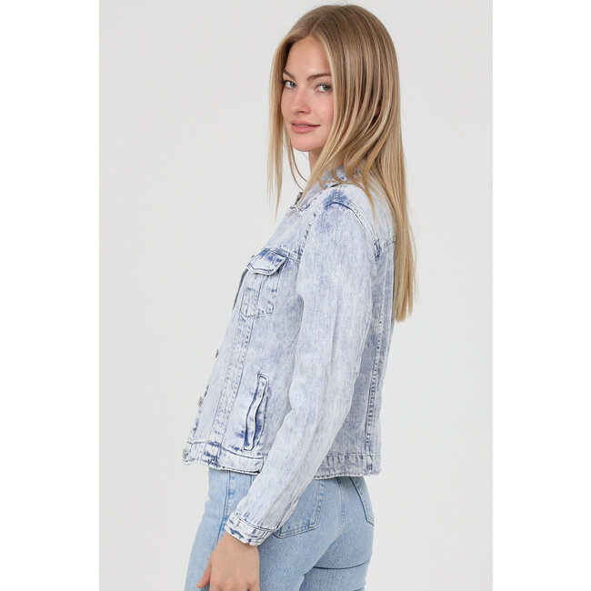 Angie Angie Tencel Acid Wash Denim Jacket (SJB06)