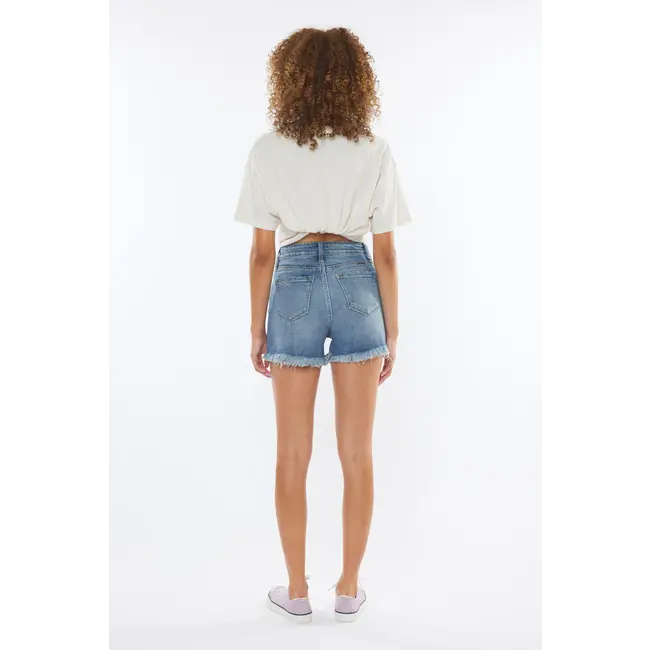 Kancan High Rise Distressed Mid Short (KC2521M)