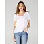 Angie Scoop Neck Shirt  Raw Hem (X2AG4)