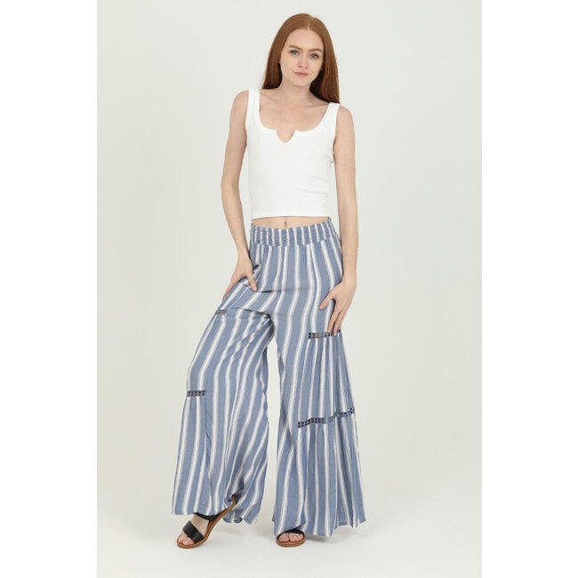 Angie Angie Wide Leg Pant w/ Lace Detail (25R84)