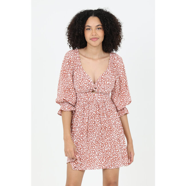Angie Angie Long Sleeve Key Hole Dress (C4494)