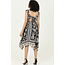 Angie Angie Smocked Bodice Printed Assymetrical Hem Dress (F4K73)