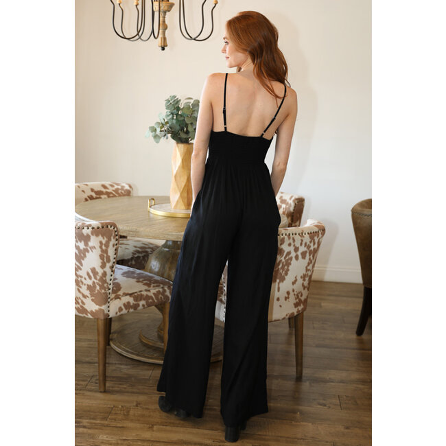 Angie Angie Scoop Neck Keyhole Jumpsuit (B5A77)