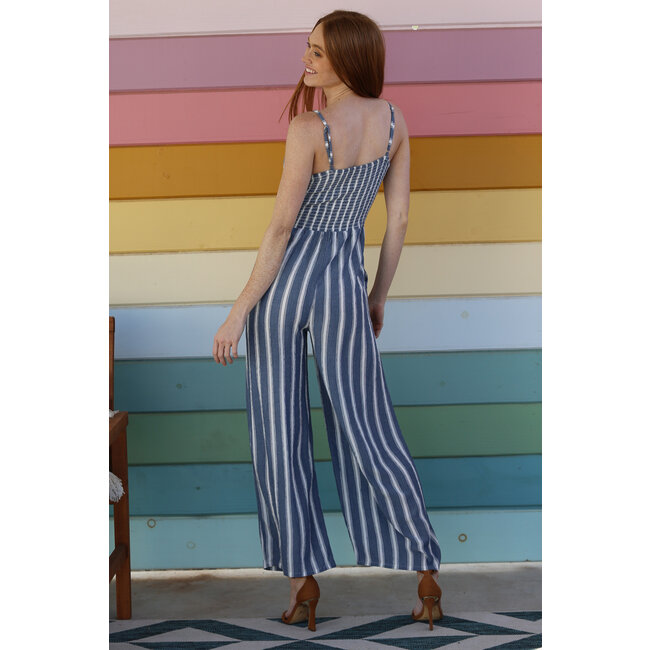 Angie Angie Twist Front Keyhole Spg Strap Jumpsuit (B5913)