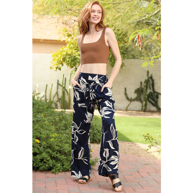Angie Wide Leg Pants Self Tie (25C71)