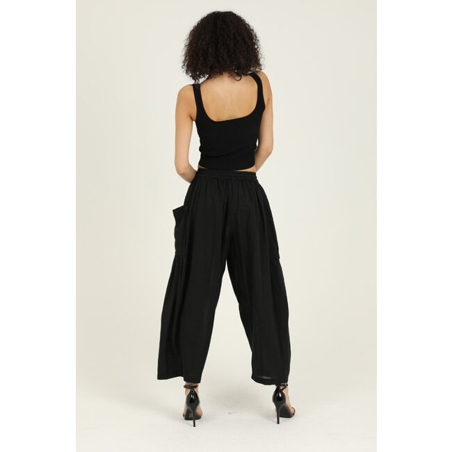 Angie Angie Wide Leg Cargo Jogger (BS705)