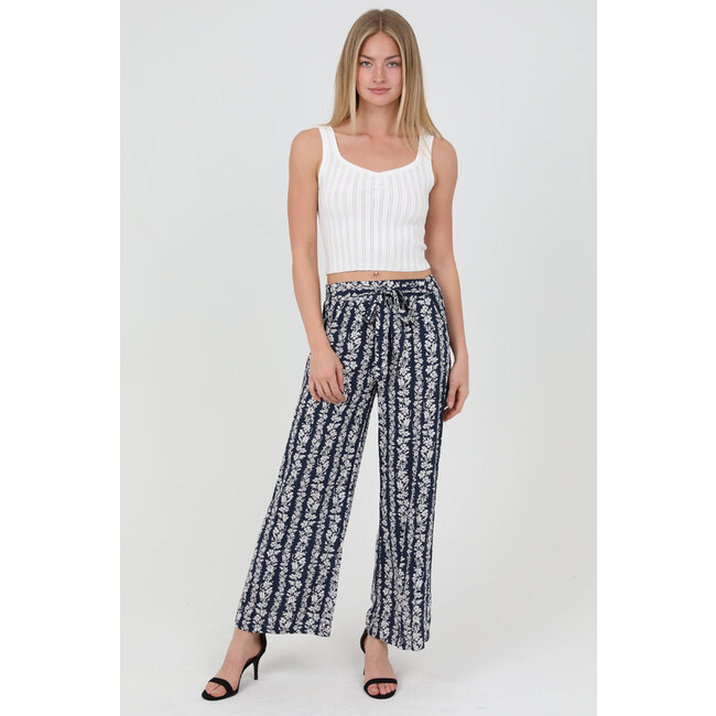 Angie Wide Leg Pants Self Tie (25C71)