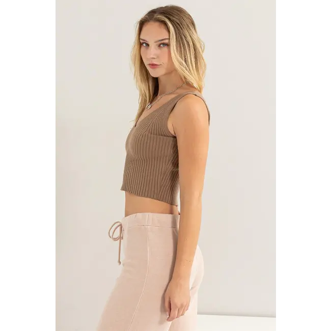 Double Zero Double Zero Ribbed KnitTankTop (DZ24A288)