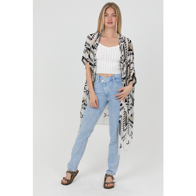 Angie Angie Printed Kimono(X2DN7)