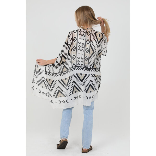 Angie Angie Printed Kimono(X2DN7)