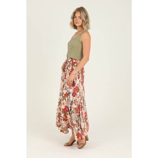 Angie Angie Smocked Waist Maxi Skirt (X6363)
