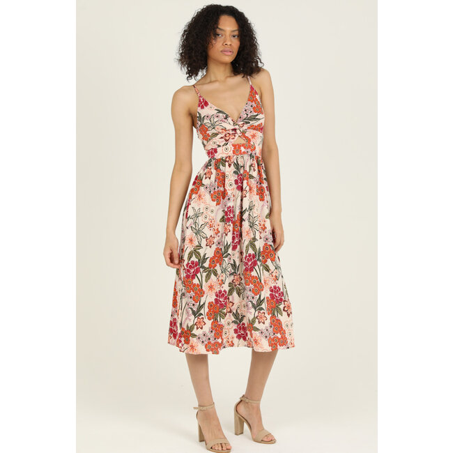 Angie Twist Front Maxi Dress (F4J10)