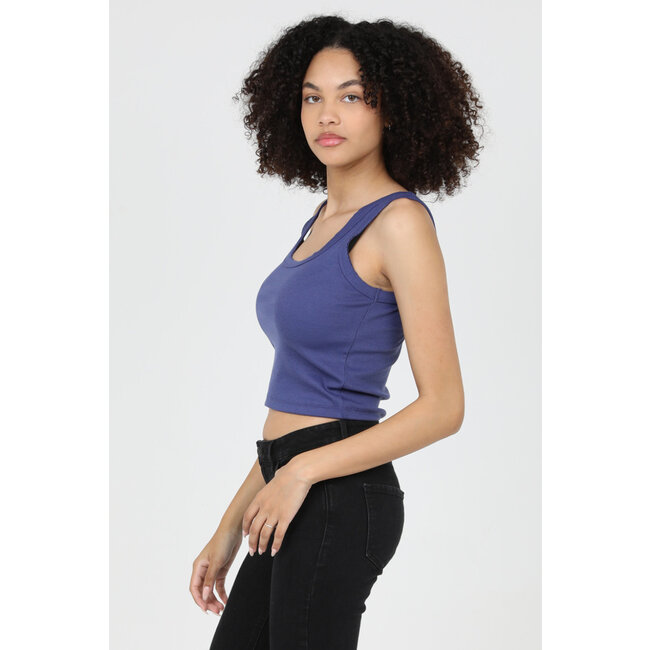 Angie Rib Knit Crop Tank (X2CA5) - Creations Boutique