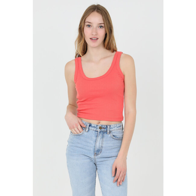 Angie Rib Knit Crop Tank (X2CA5)
