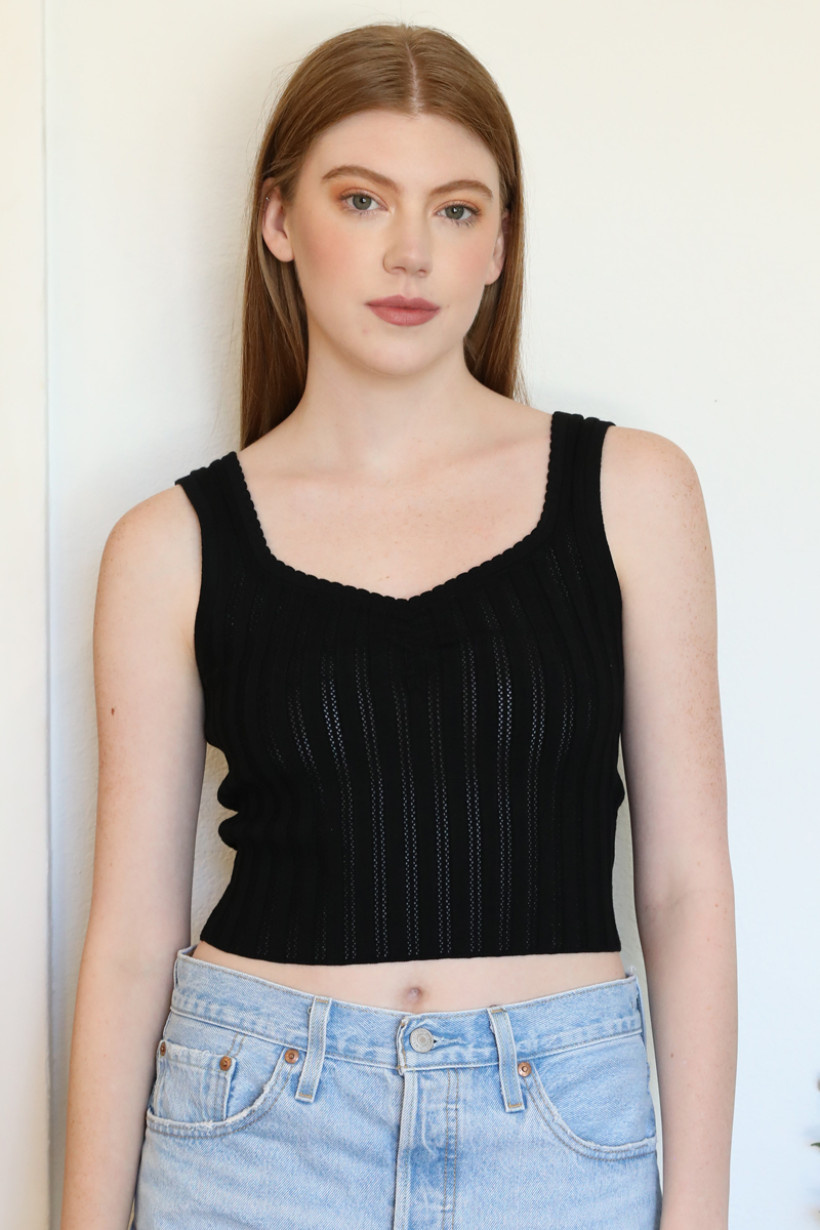 Angie Ribbed Tank (X2DM7) - Creations Boutique