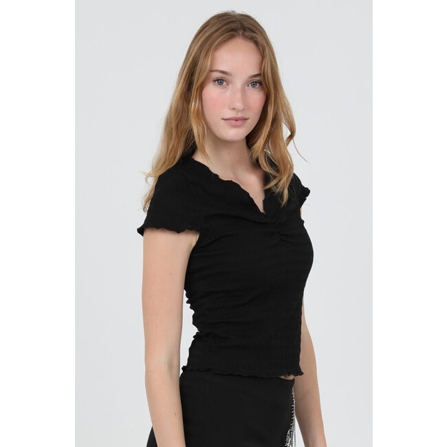 Angie Angie Cinched Vneck tee (X2DN1)