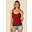 Angie Angie Lace Trim Rib Knit Tank W.Buttons (X2AG9)