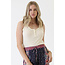Angie Lace Trim Rib Knit Tank W.Buttons (X2AG9)