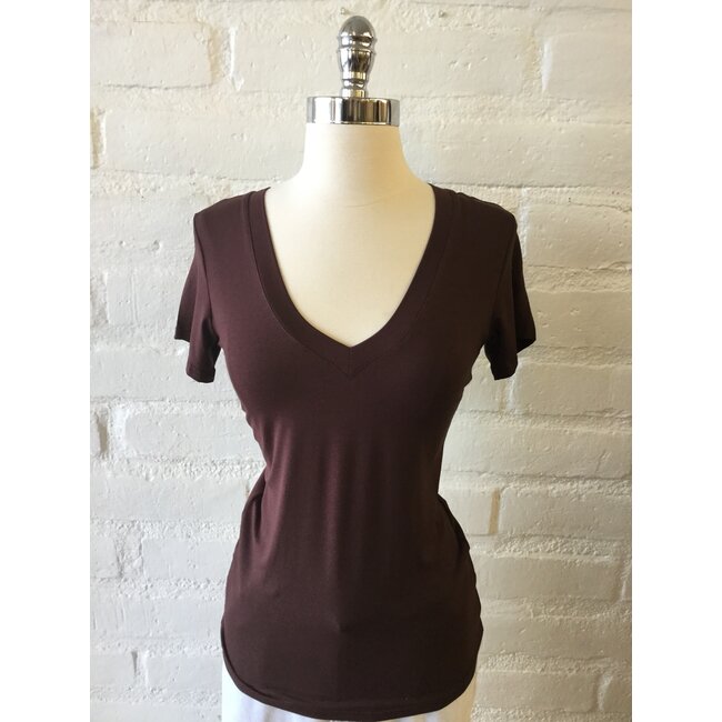 Angie Basic V-neck Tee Shirt (X2731)