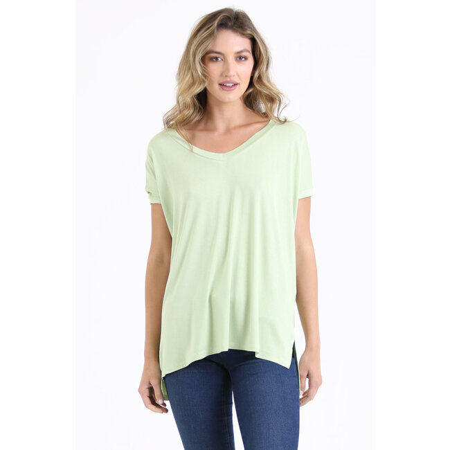 Angie Angie V-Neck Over-Sized Knit Top (X2K05)