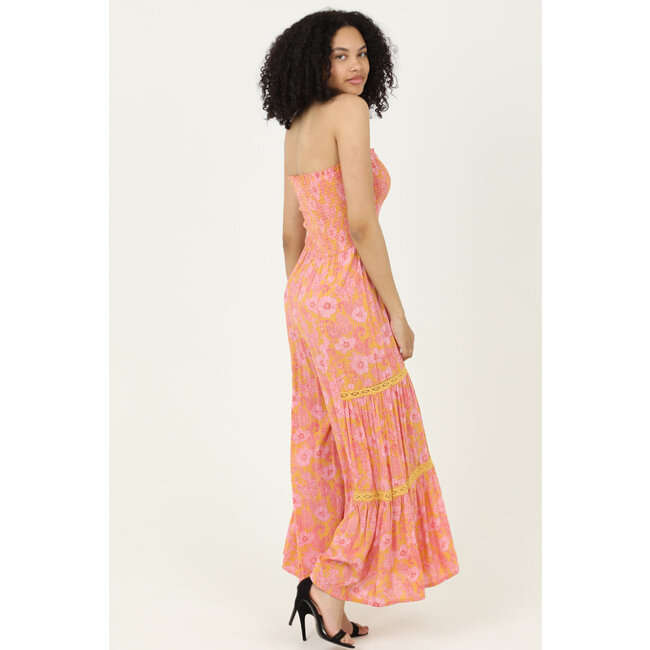 Angie Angie Smocked Tube Top Jumpsuit (Q5Y44)