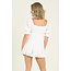 Angie Angie Square Neck SS Romper (B5A91)