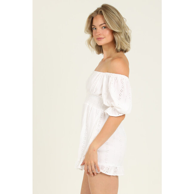 Angie Angie Square Neck SS Romper (B5A91)