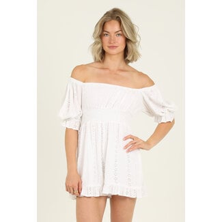 Angie Angie Square Neck SS Romper (B5A91)