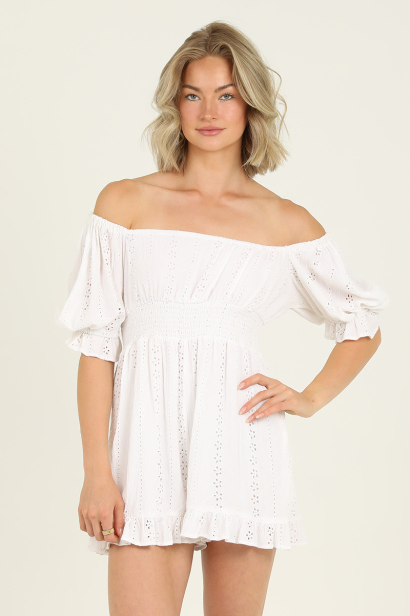 determ デターム Collagen Square Neck Romper Collagen Square Neck Romper – determ;