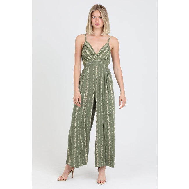 Angie Angie Jumpsuit w/ Slit Pant (B5957)