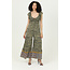 Angie Angie Flutter Slv Smocked Vneck Tie Front Jumpsuit (Q5Y41)