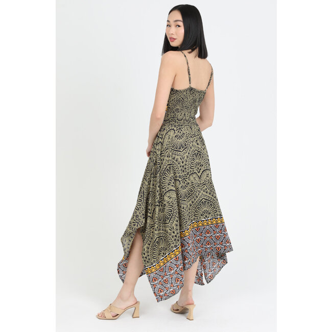 Angie Angie Twist Front Keyhole Spag Strap Dress (C4921)