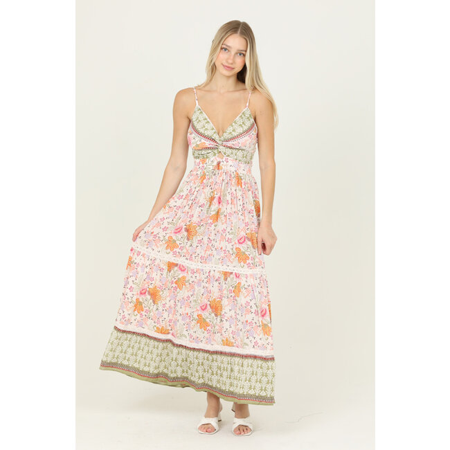 Angie Deep V-Neck Maxi (F4F48)