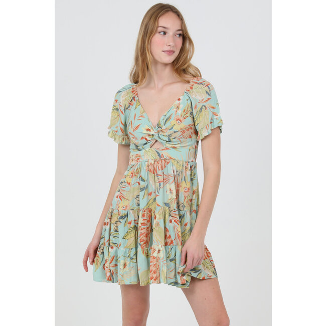 Angie Angie Tiered Skirt SS Dress (C4495)