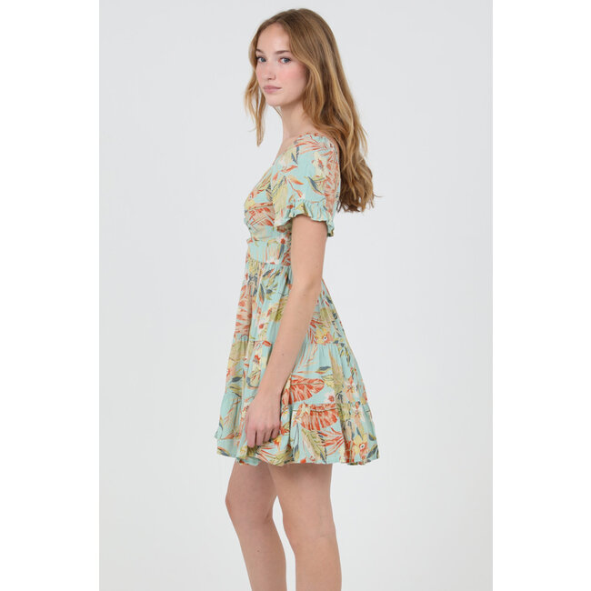 Angie Angie Tiered Skirt SS Dress (C4495)