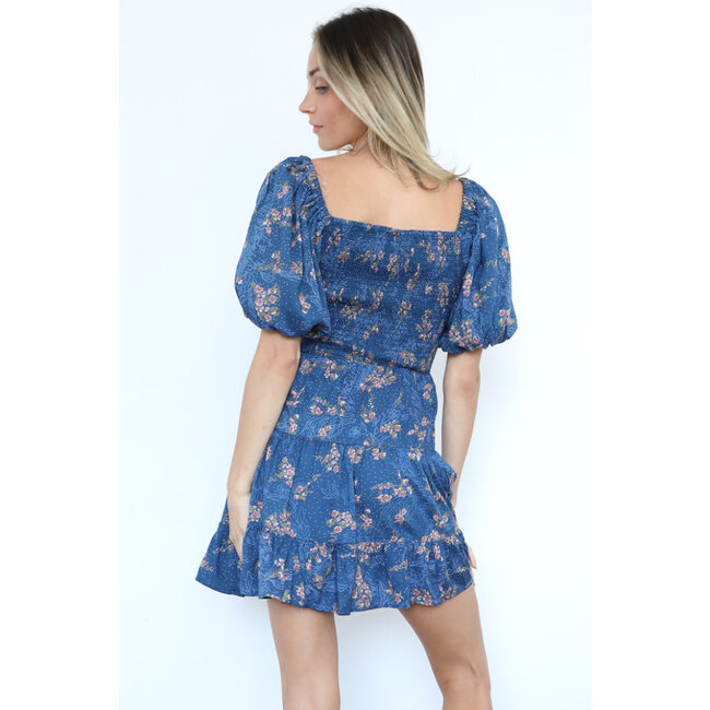 Angie Angie Keyhole Dress w/ Puff Sleeve(C4B91)