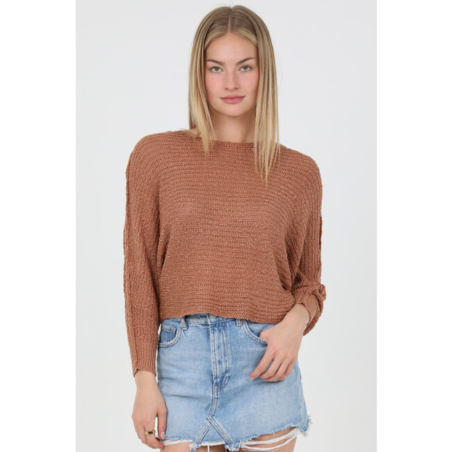 Angie Angie Open Knit Pullover (XHQ18)