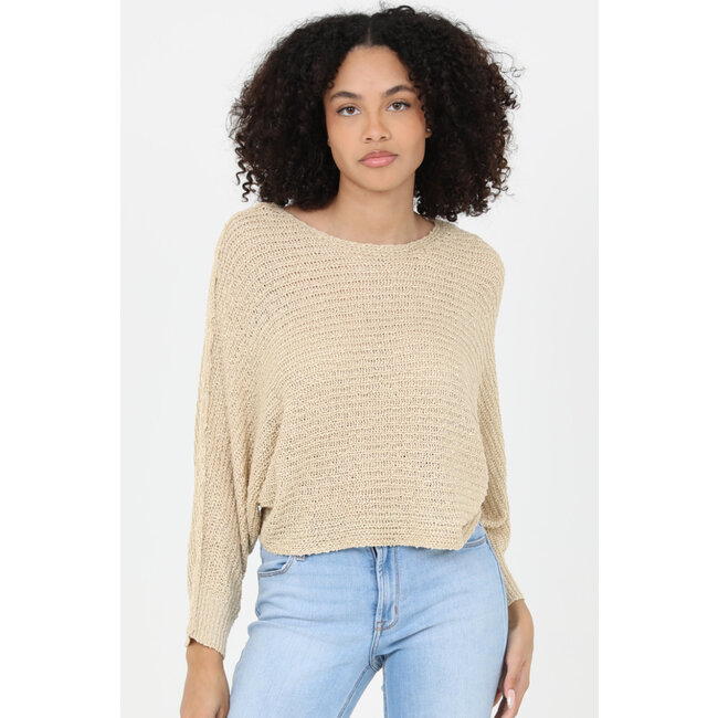 Angie Angie Open Knit Pullover (XHQ18)