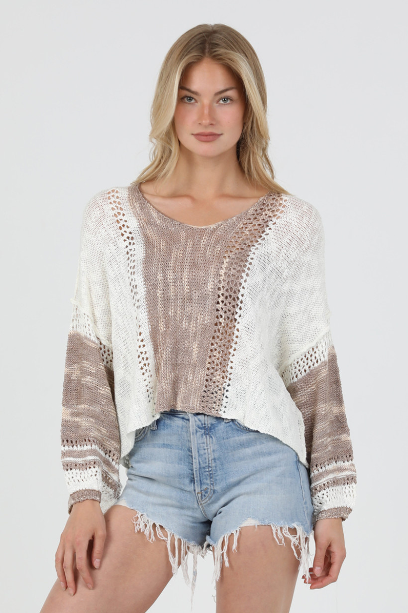 Angie Crop Pullover (XHE55) - Creations Boutique