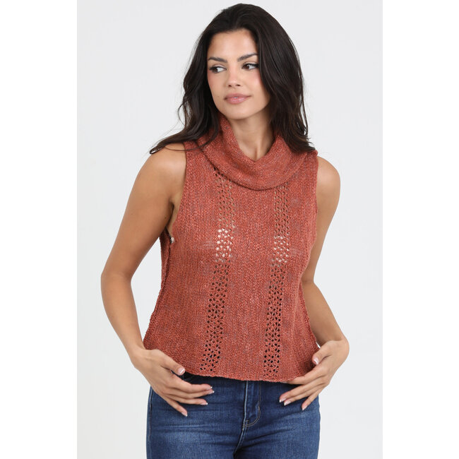 Angie Angie Cowl Neck Sleeveless Swtr Top (XHR21) ASIS